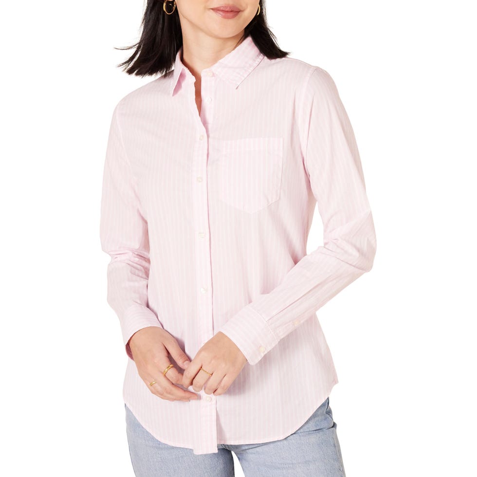 Classic-Fit Long-Sleeve Poplin Shirt