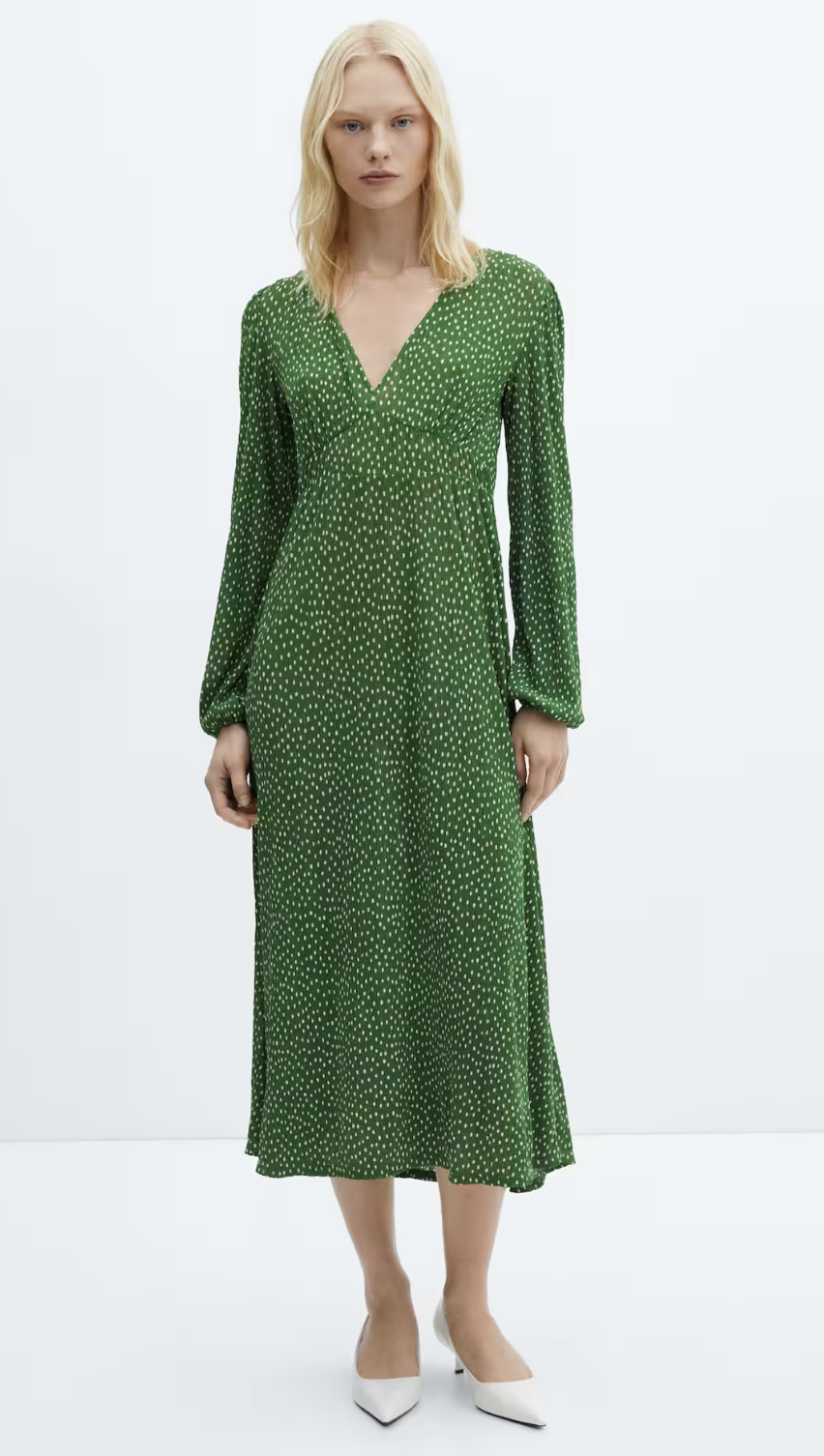 vestido de lunares verde