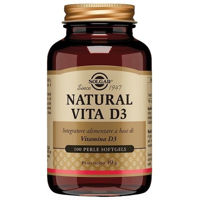 Natural Vita D3 Solgar 100 Perle Integratore Vitamina D3