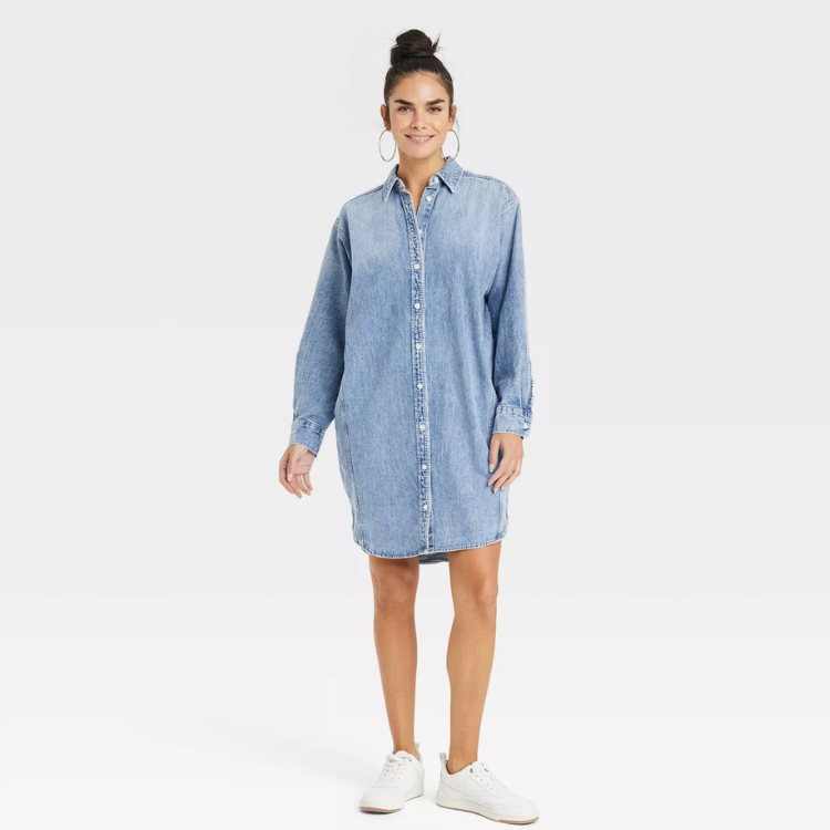Long Sleeve Mini Shirtdress 