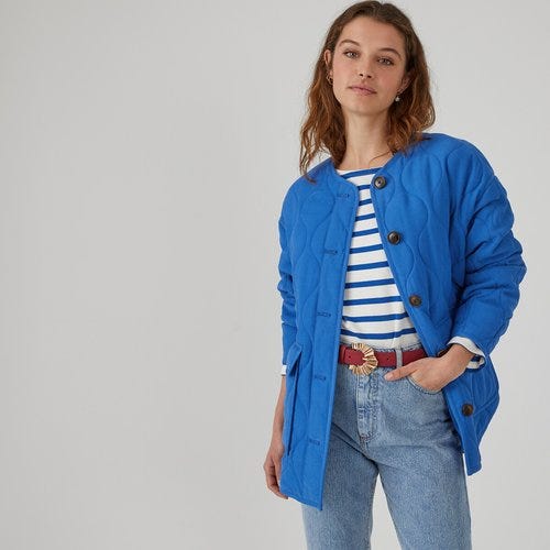 Lightweight Buttoned Padded Jacket