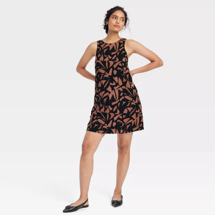 Linen Mini Shift Dress