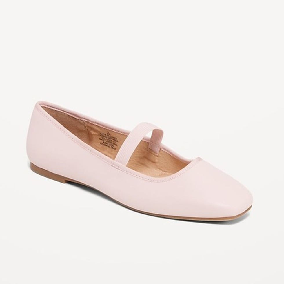 Mary Jane Square-Toe Ballet Flats