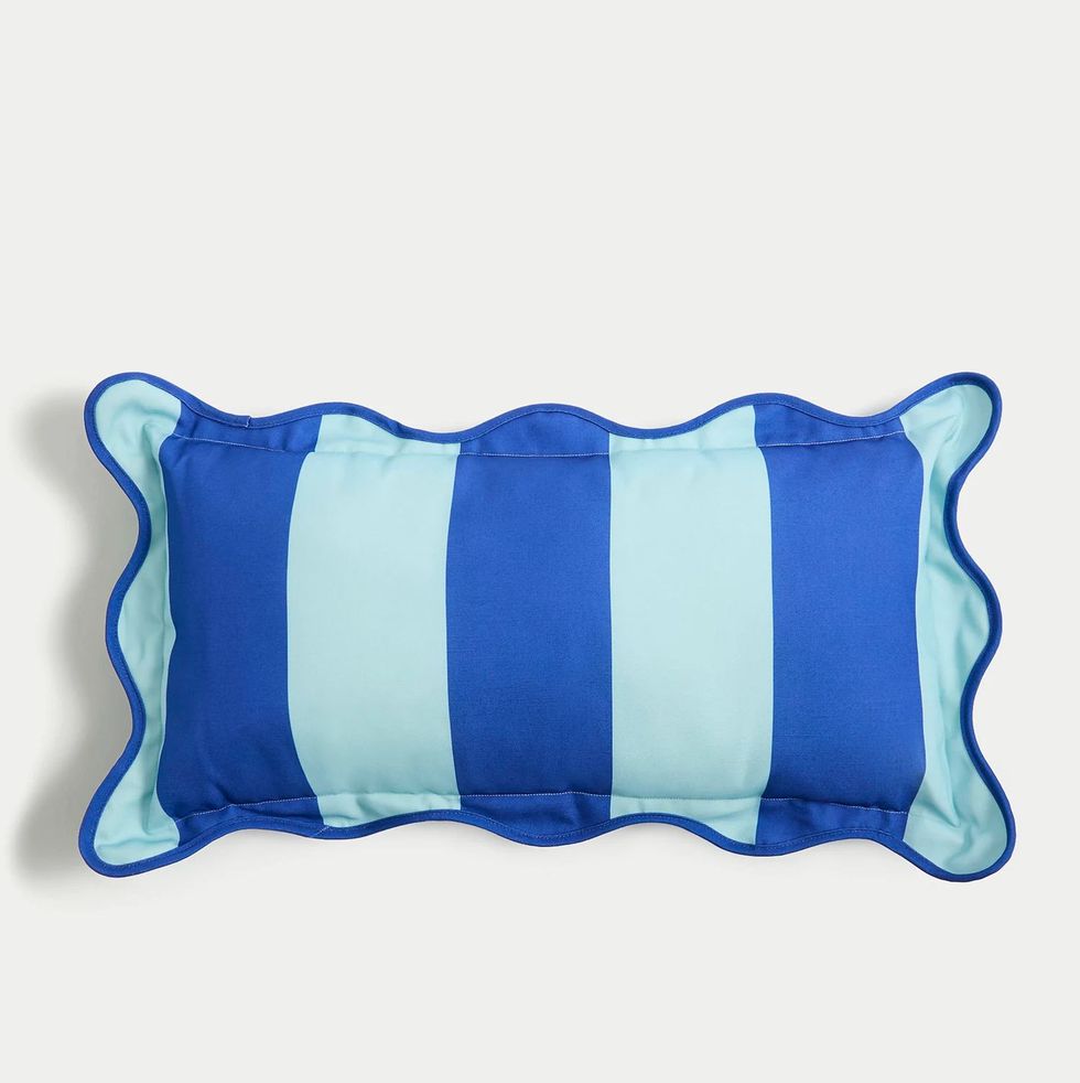 Striped Outdoor Bolster Cushion
