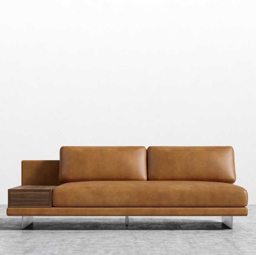 Dresden Armless Sofa with Side Table