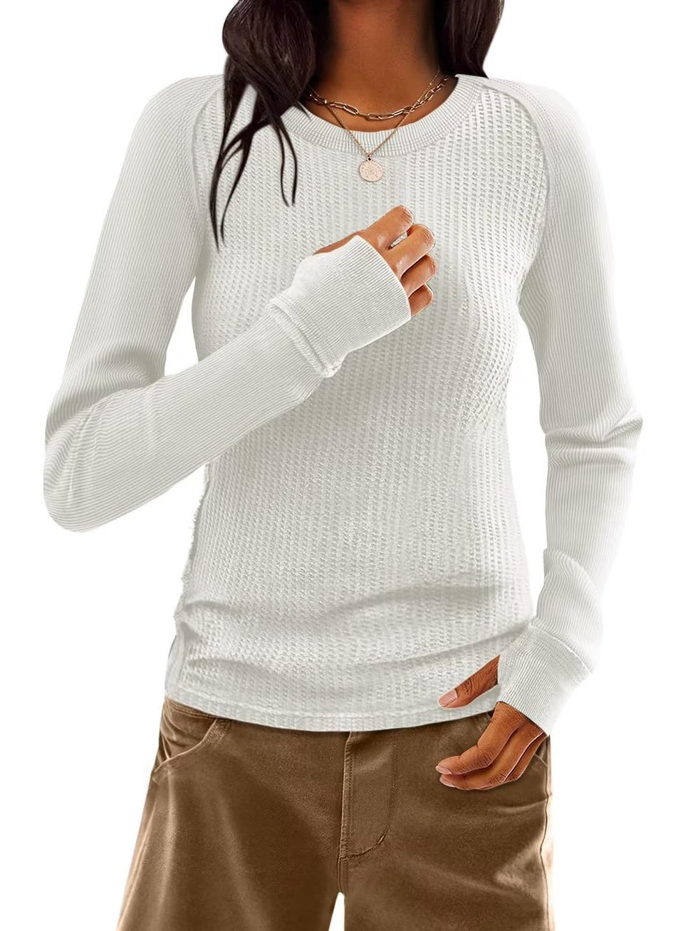 Waffle Knit Top