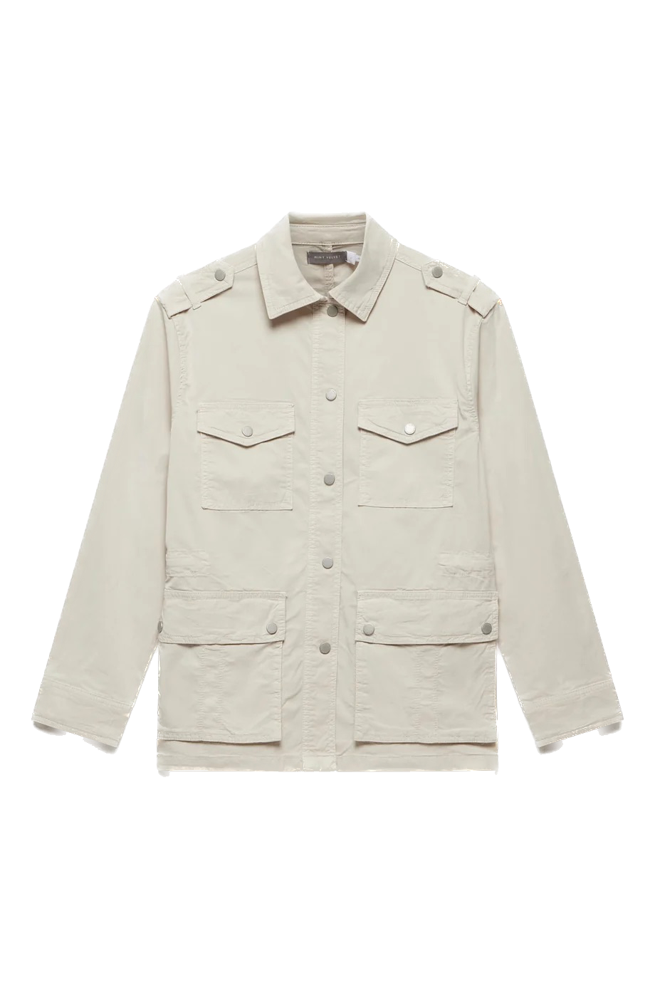 Cream Cotton Utility Jacket
