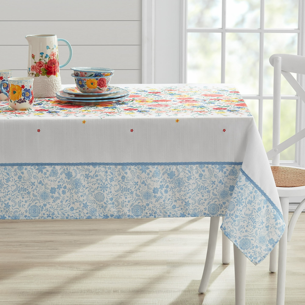 The Pioneer Woman Flowering Frontier Fabric Tablecloth