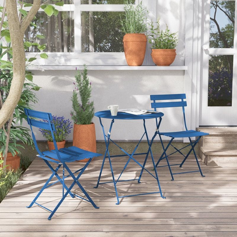 Shelah Steel Patio Bistro Set