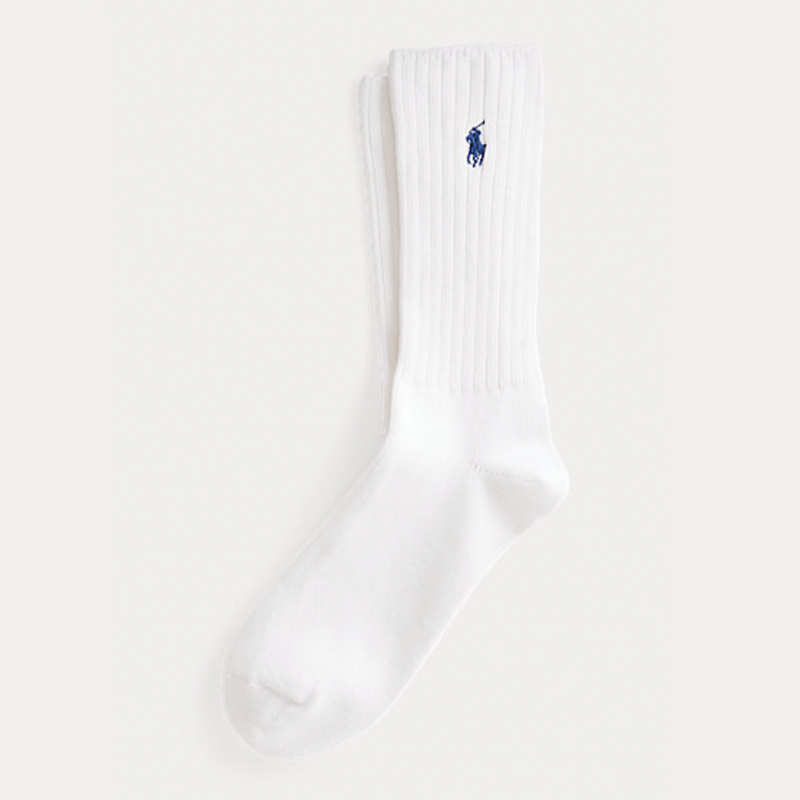 Signature Pony Cotton-Blend Crew Socks