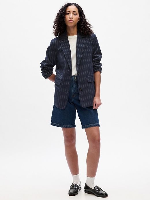 Relaxed Pinstripe Blazer