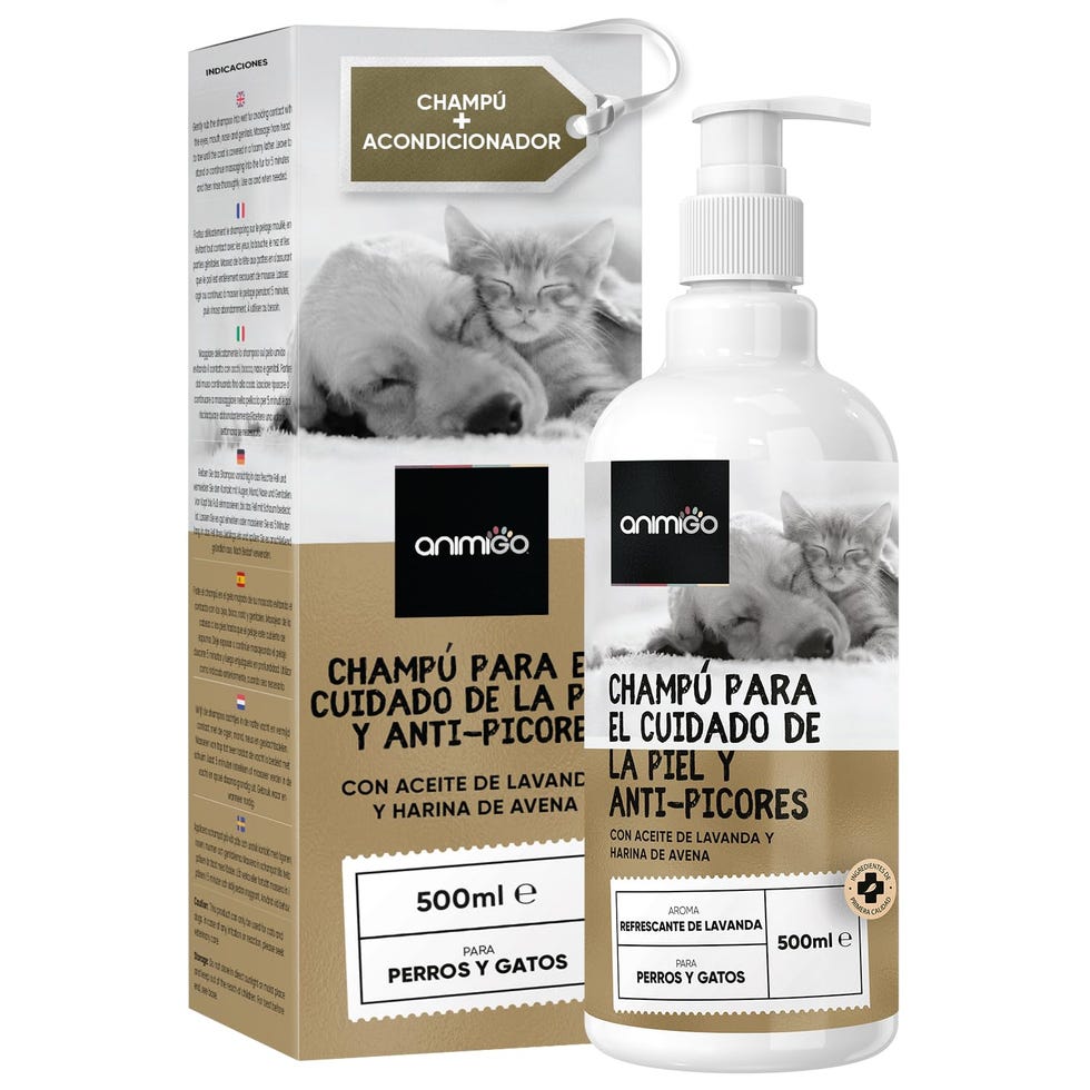 Champú antipicores con aceite de coco y aloe vera para gatos