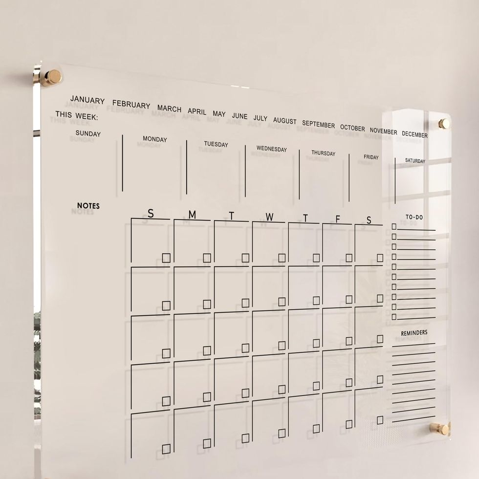 Premium Ultra-Clear Acrylic Wall Calendar