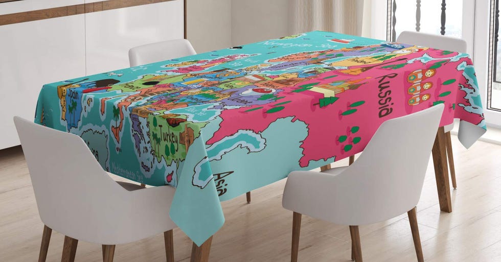 Mantel con el mapa de Europa