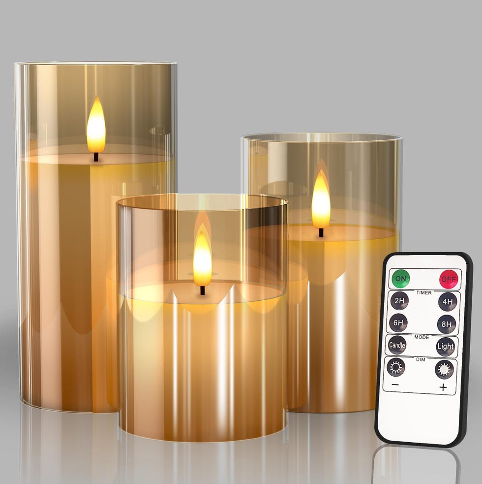 Glass Battery-Operated LED Flameless Candles