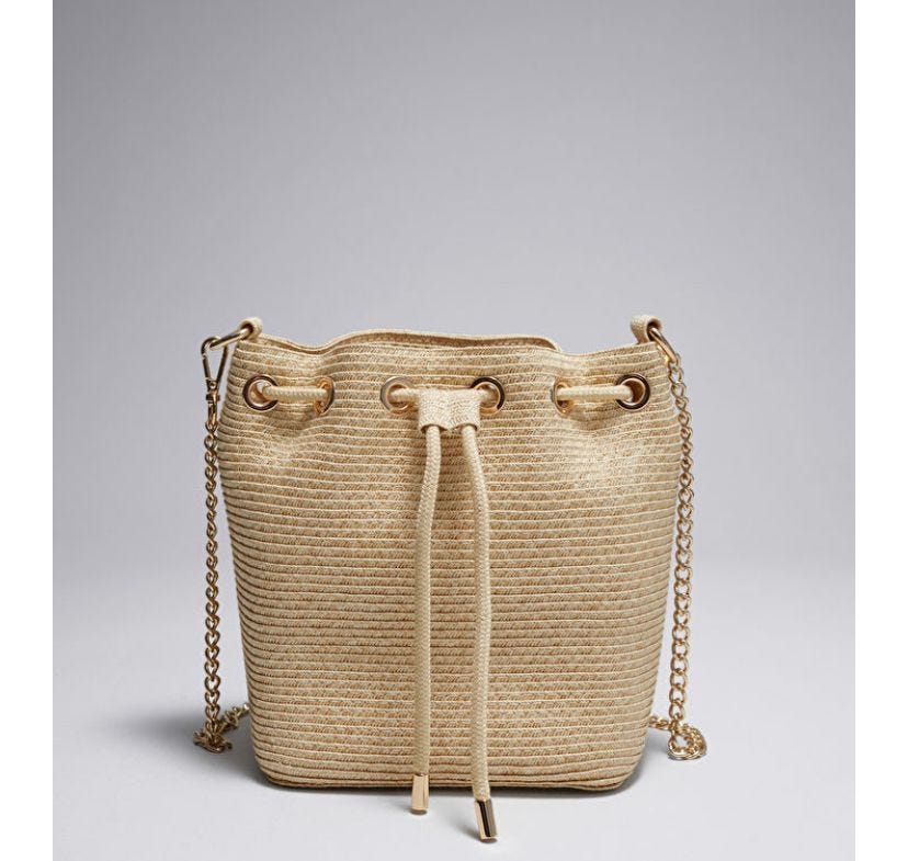 & Other Stories rieten bucket bag