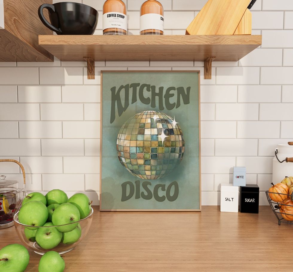 Kitchen Disco Art Print Kitchen Disco Print 