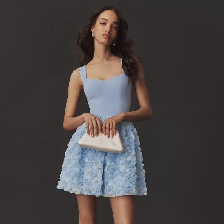 Melanie Sleeveless Textured Mini Dress