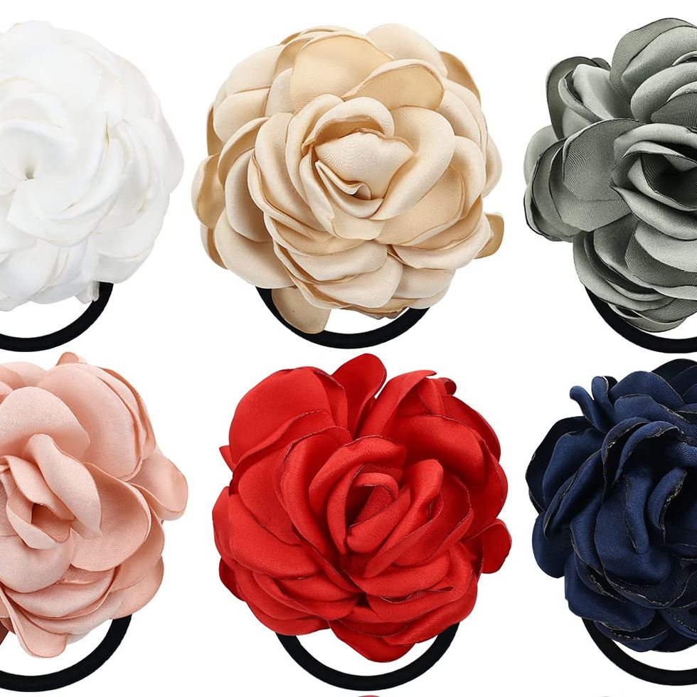 4" Handmade Rose Flower Hair Tie