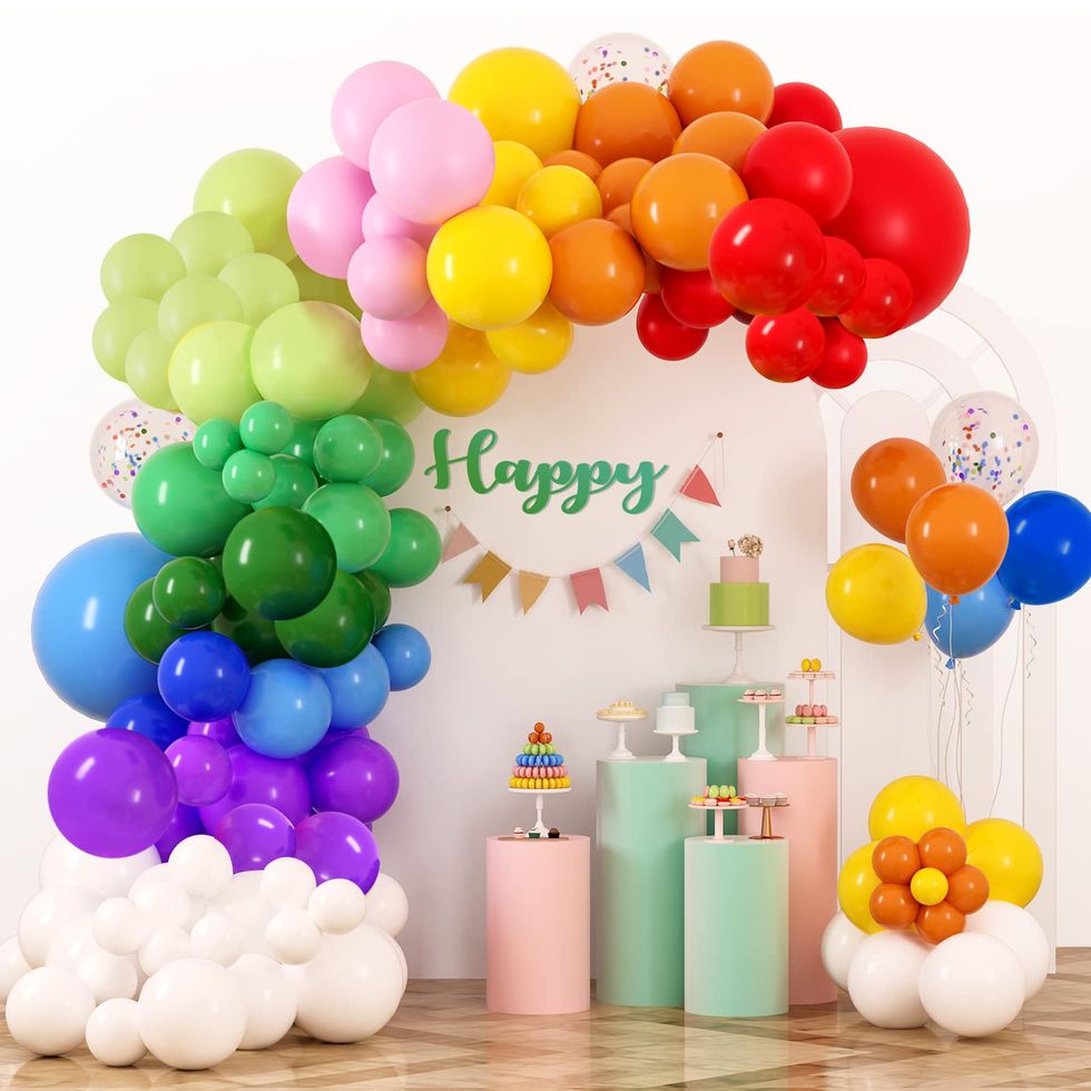 Rainbow Balloons Garland Arch Kit