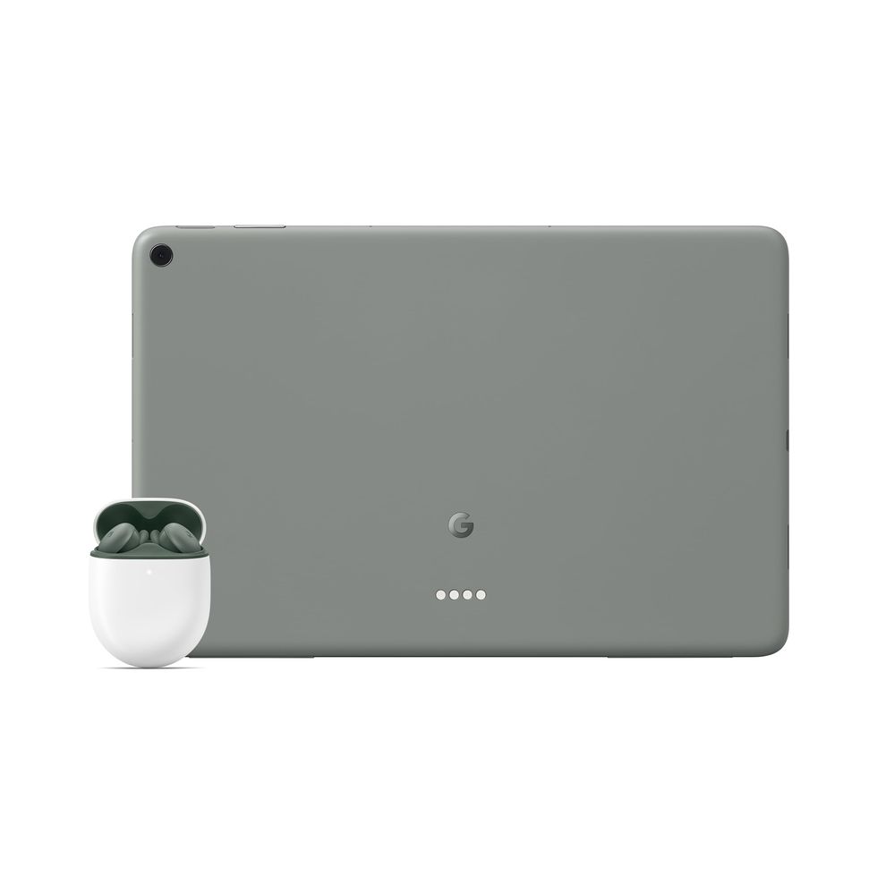 Google Pixel Tablet - Tablet Android con pantalla de 11 pulgadas y batería de duración extralarga - 8 GB de RAM - 128 GB de almacenamiento – Verde liquen + Pixel Buds A-Series – Olivo