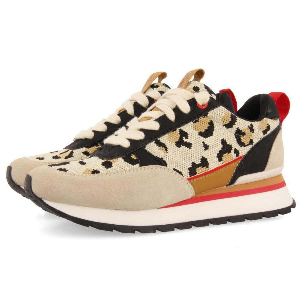 Sneakers con Print Leopardo 