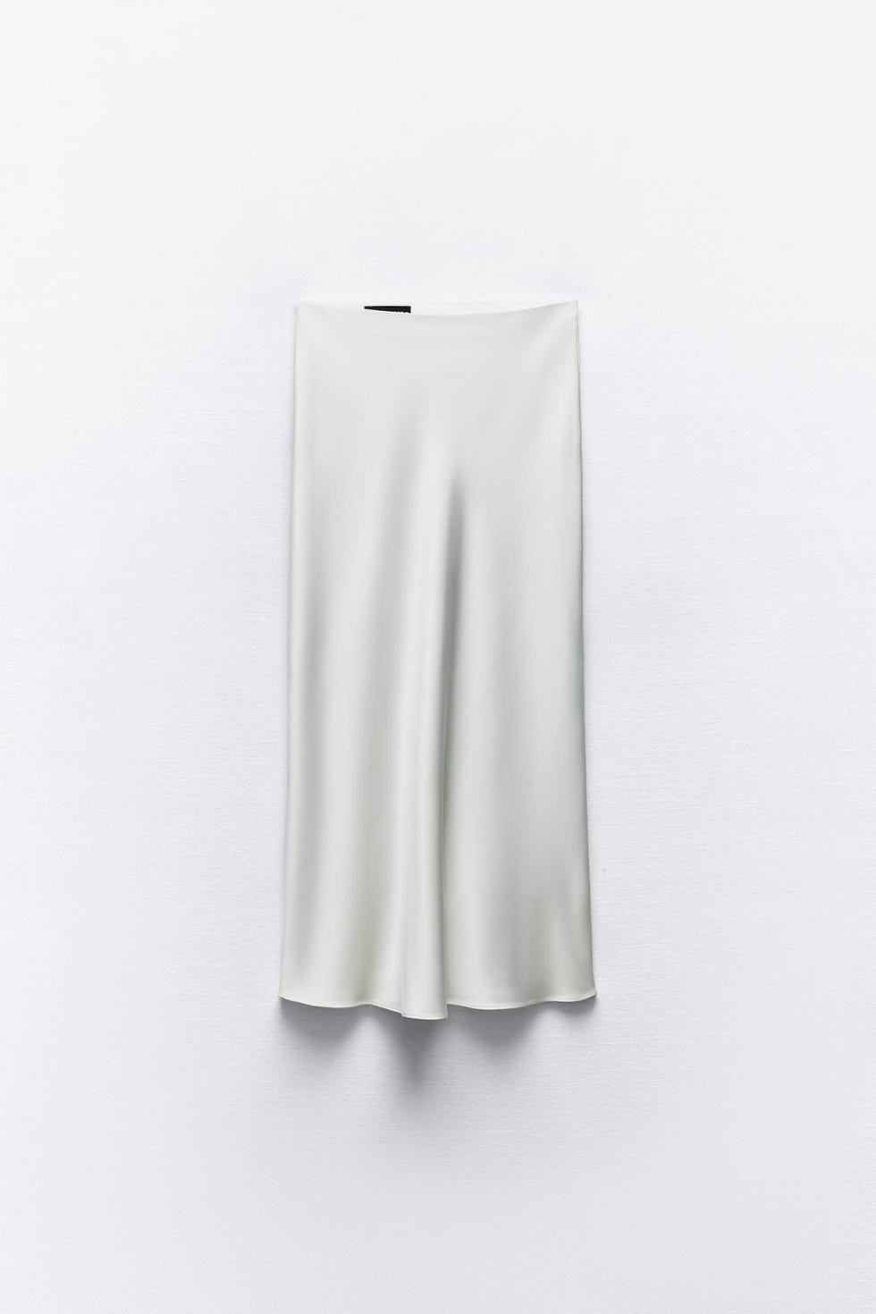 Gonna bianca midi in satin, Zara