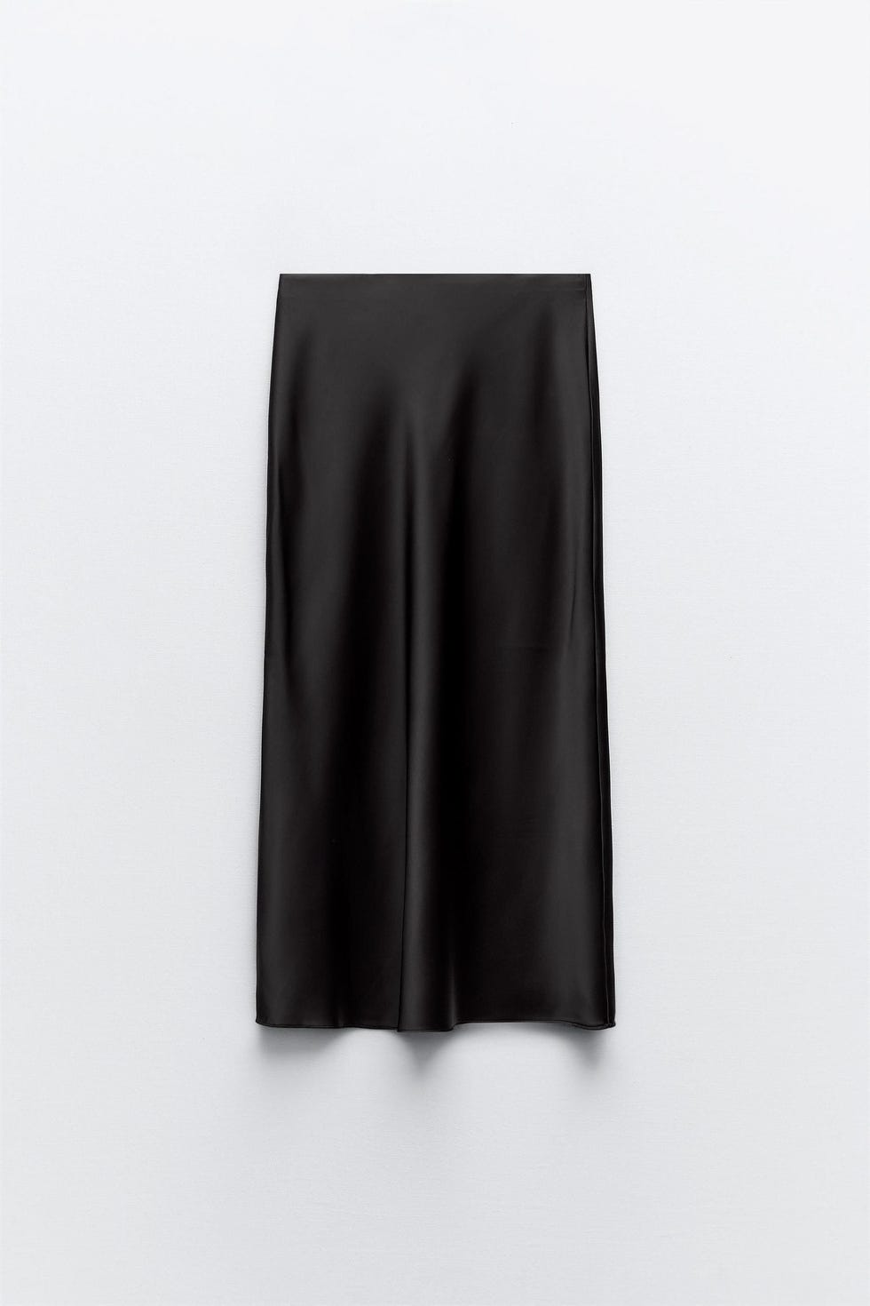 Gonna nera midi in satin, Zara