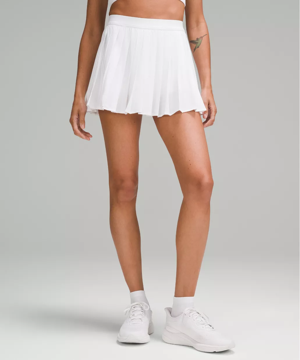 High-rise pleated tennis skirt