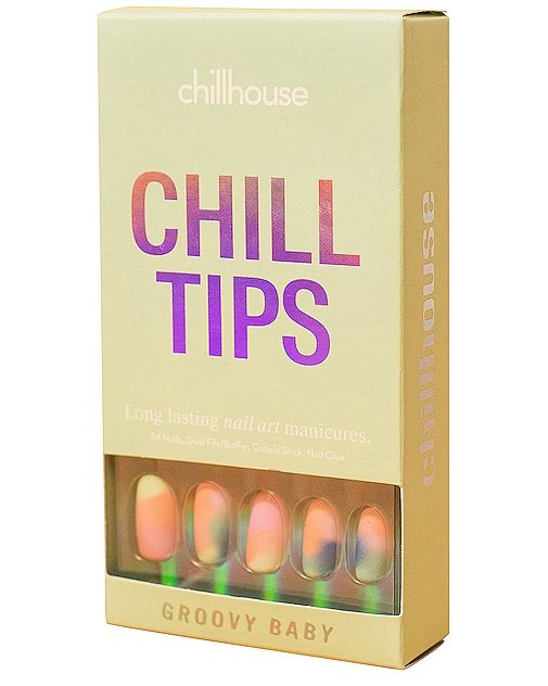 Chill Tips Press-On Nails in Groovy Baby