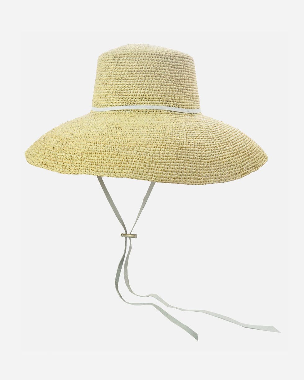 Lampshade Cordovan Long Brim Hat with Leather Band 