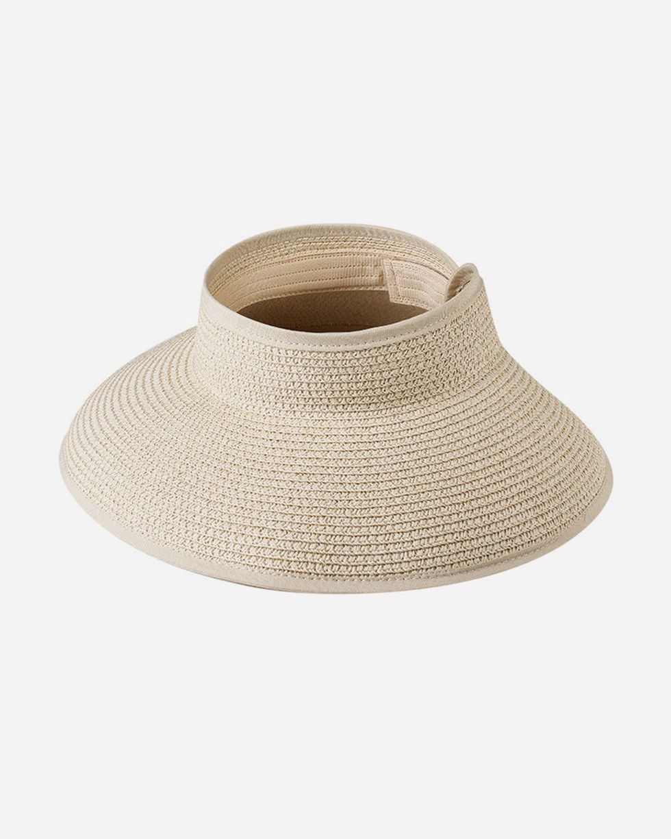 Wide Brim Straw Roll-Up Beach Hat