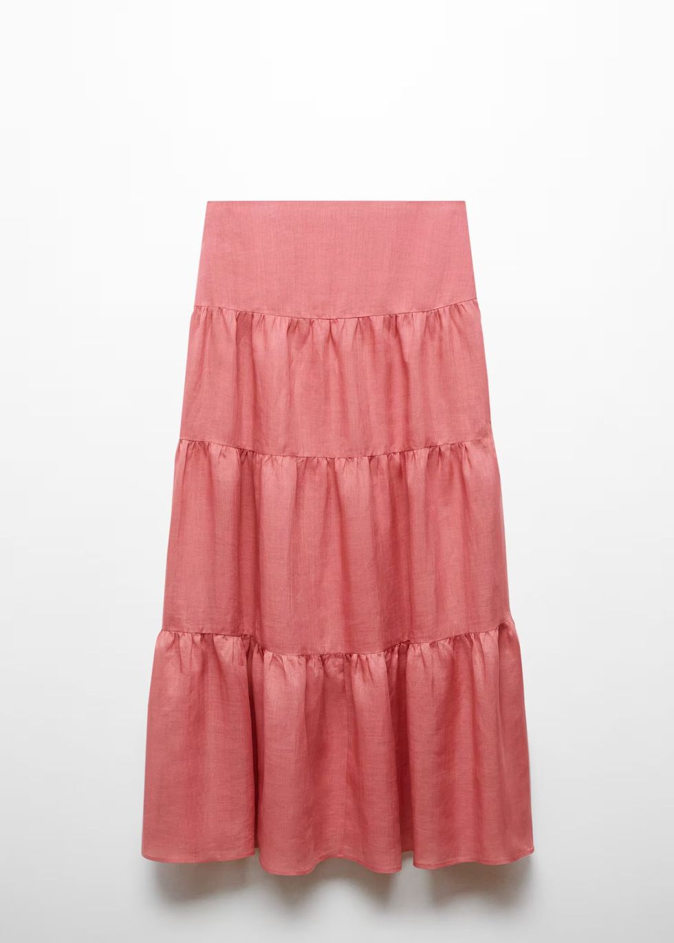 Falda boho rosa