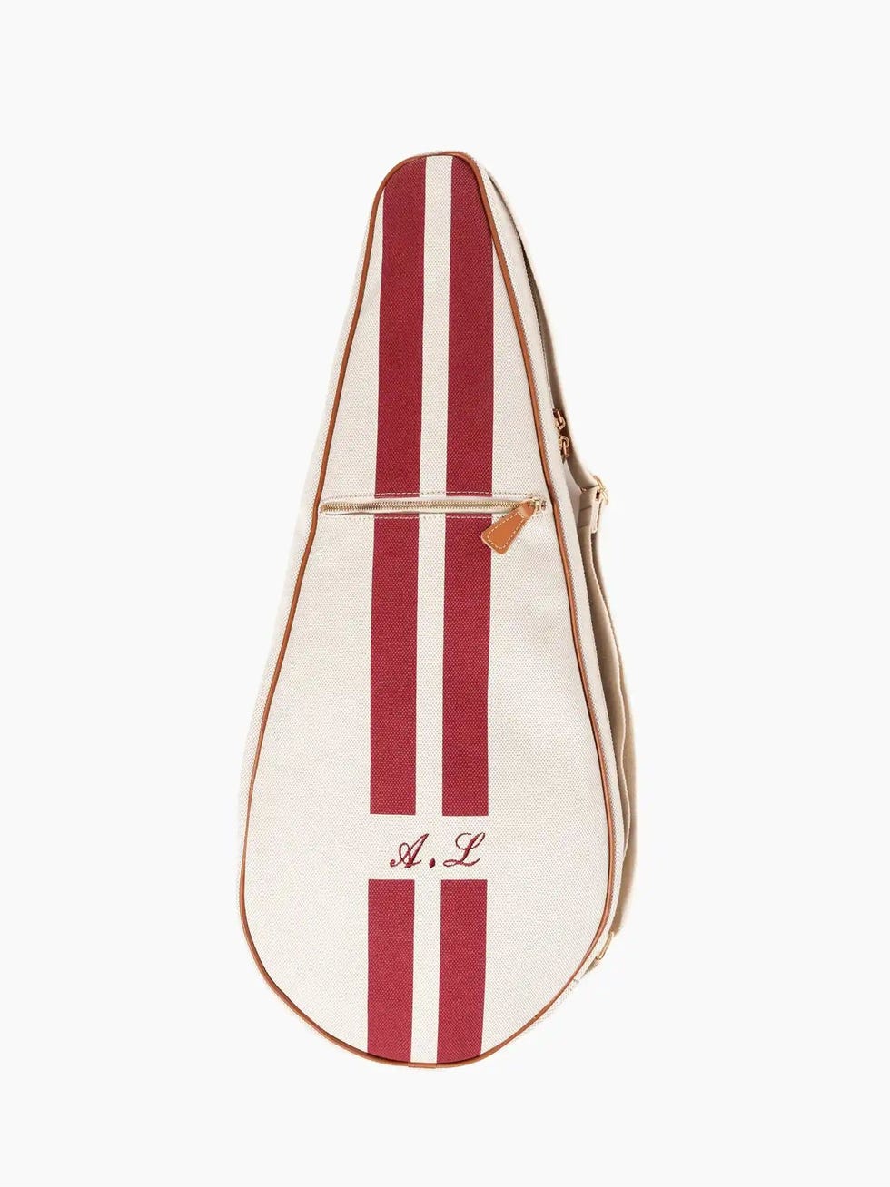 Personalised Red Striped Tennis Racket Case