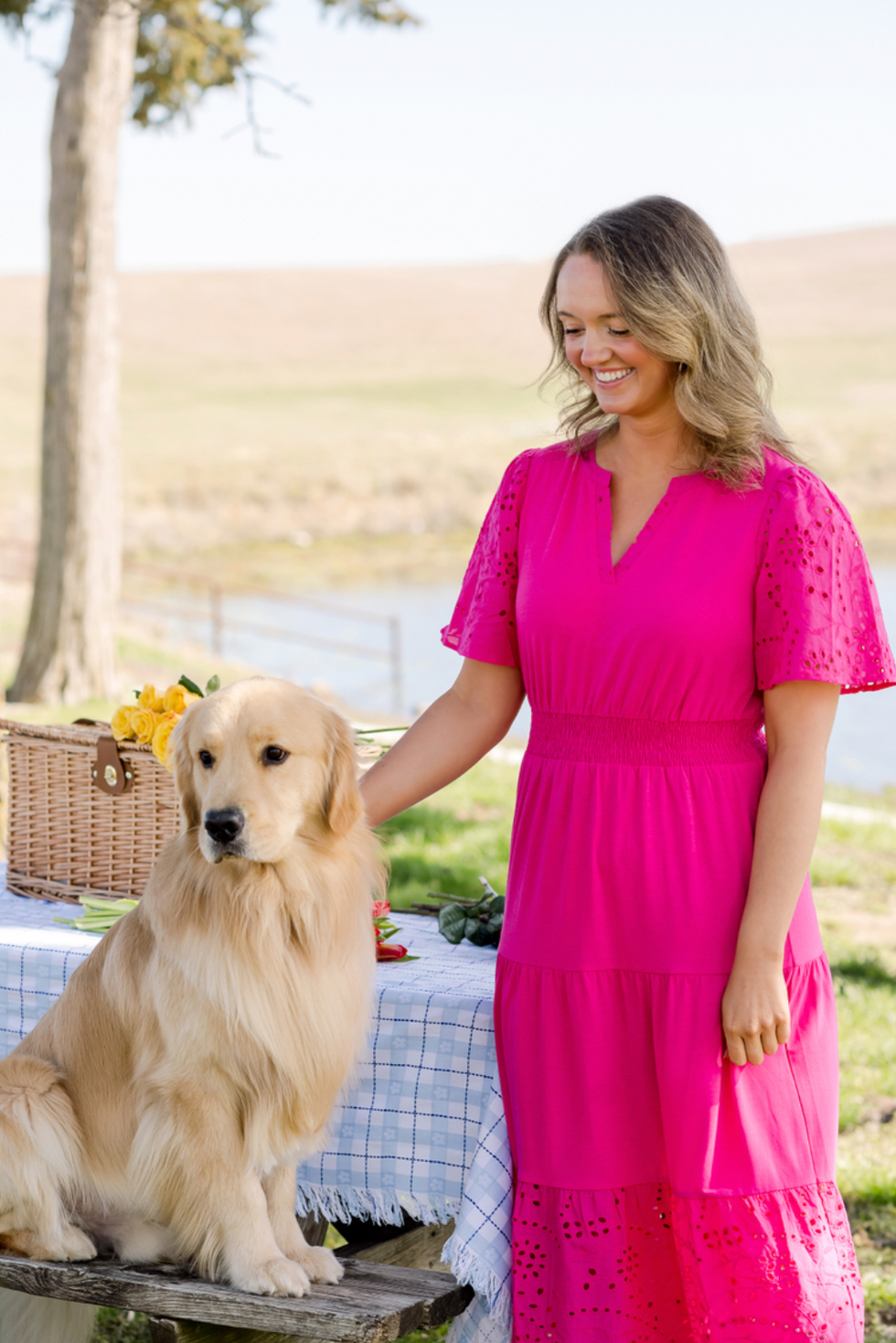 The Pioneer Woman Eyelet Smocked Waist Ruffle Dress The Pioneer Woman Eyelet Smocked Waist Ruffle Dress