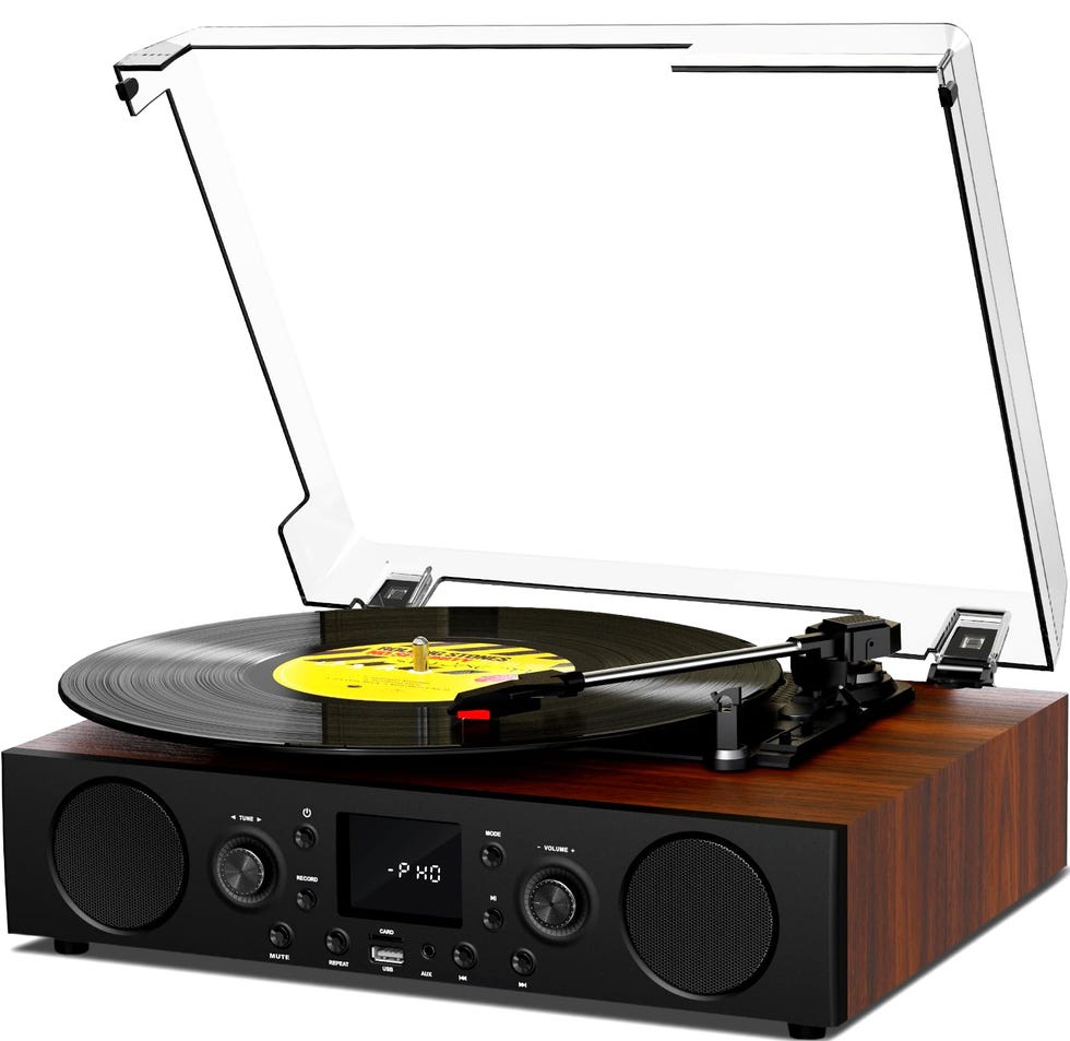 Vinyl Record Player with Speakers