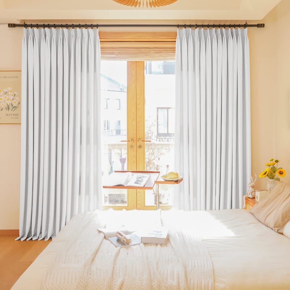 White Pinch Pleated Curtains