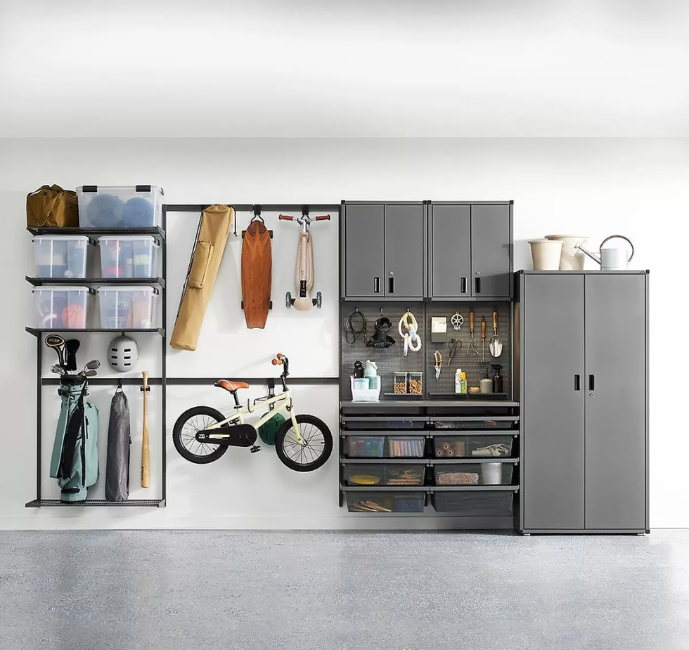 Garage+ by Elfa 11' Garage Solution with Tall Cabinet