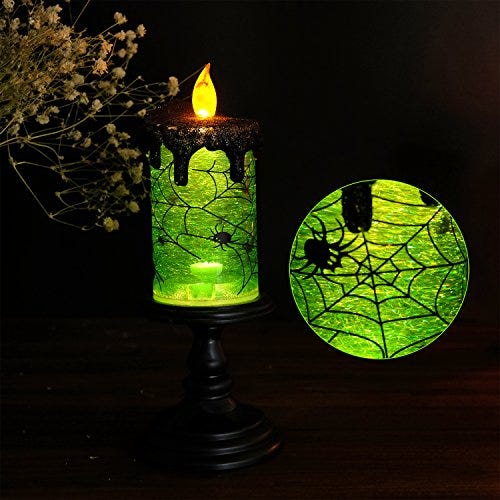 Halloween Snow Globe Candle