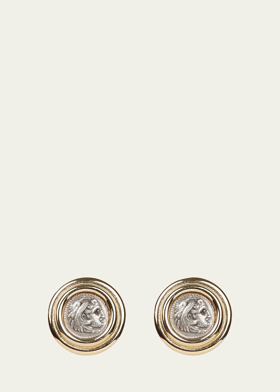 Roman Coin Clip Earrings