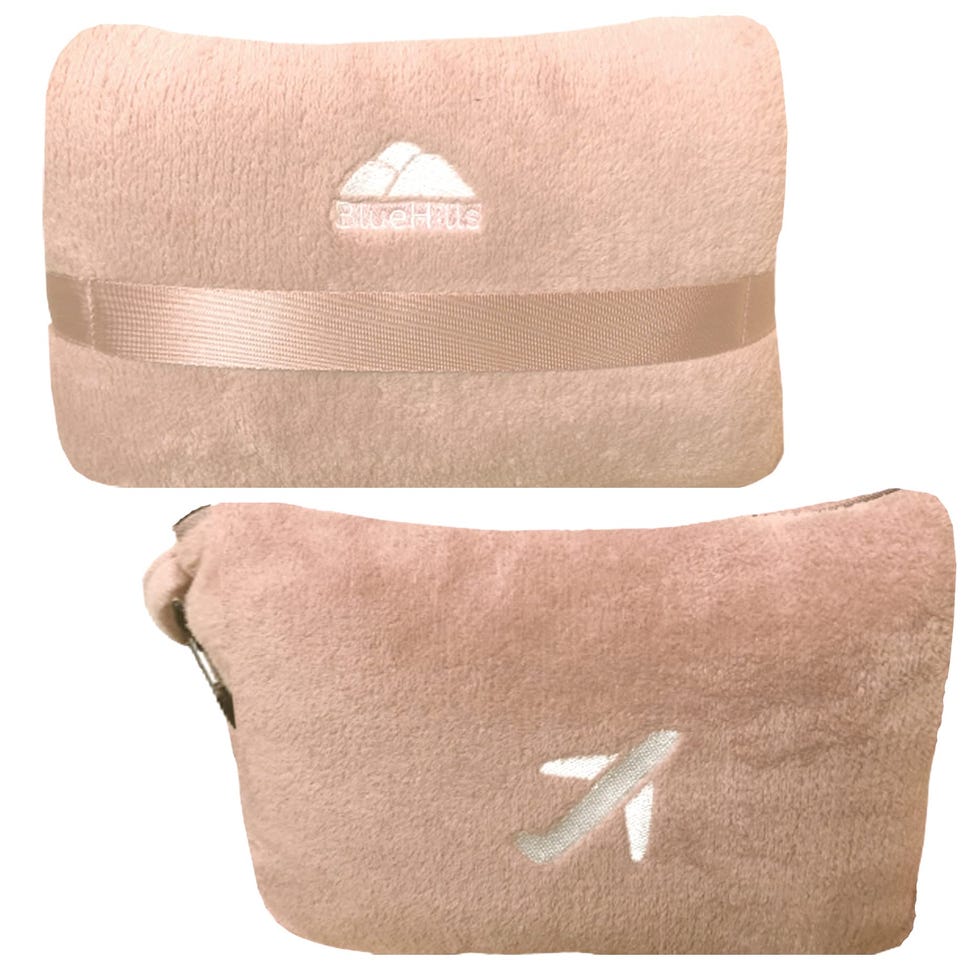 Travel blanket-pillow in a mini soft case 