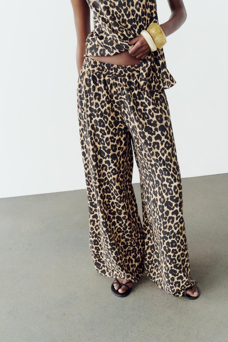 Pantalón fluido leopardo