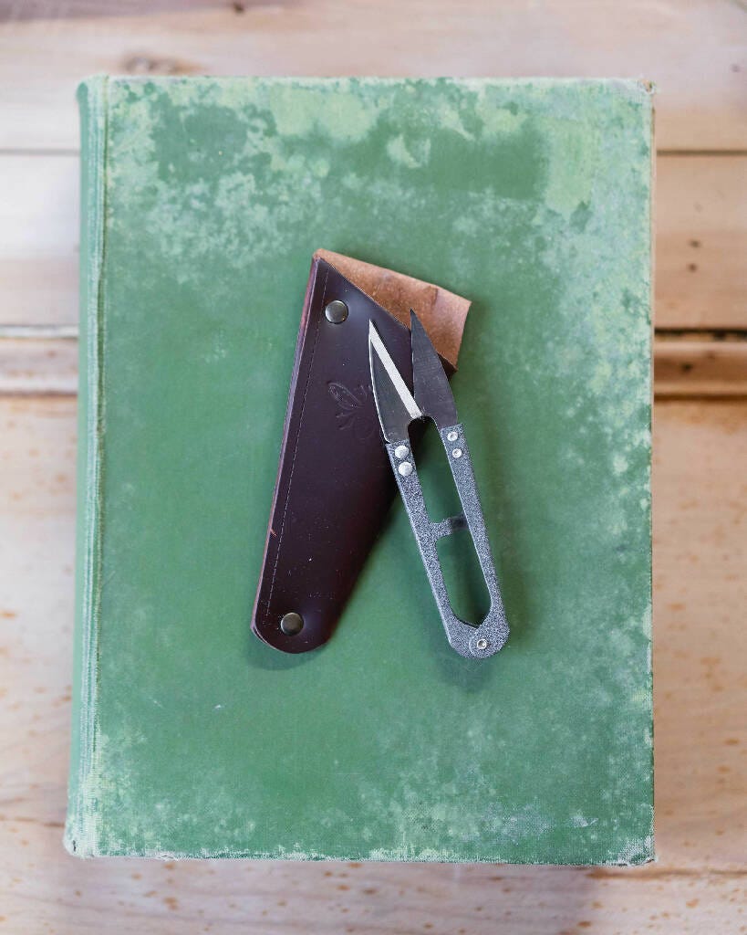 Garden Nippers in a Leather Pouch