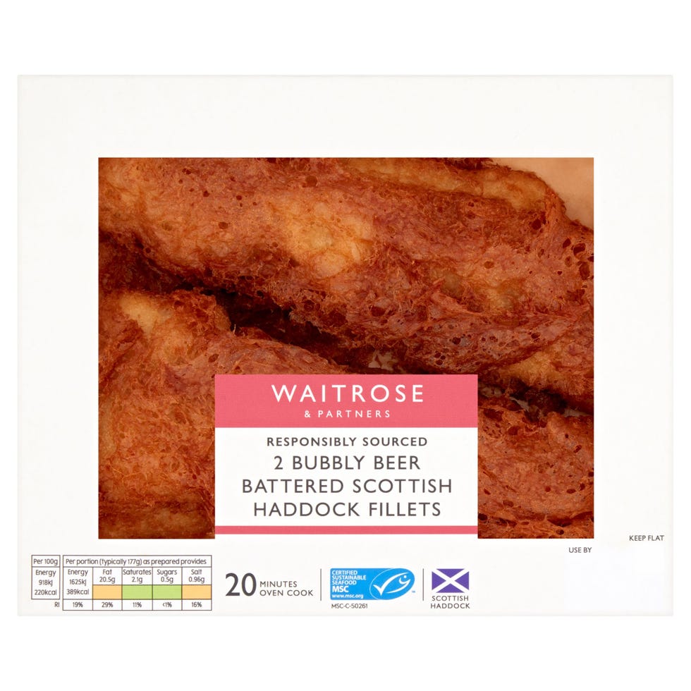Waitrose Bubbly Beer Battered Haddock Fillets, 360g