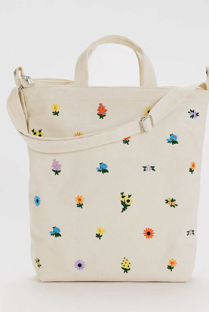 Zip Duck Bag in Embroidered Ditsy Floral