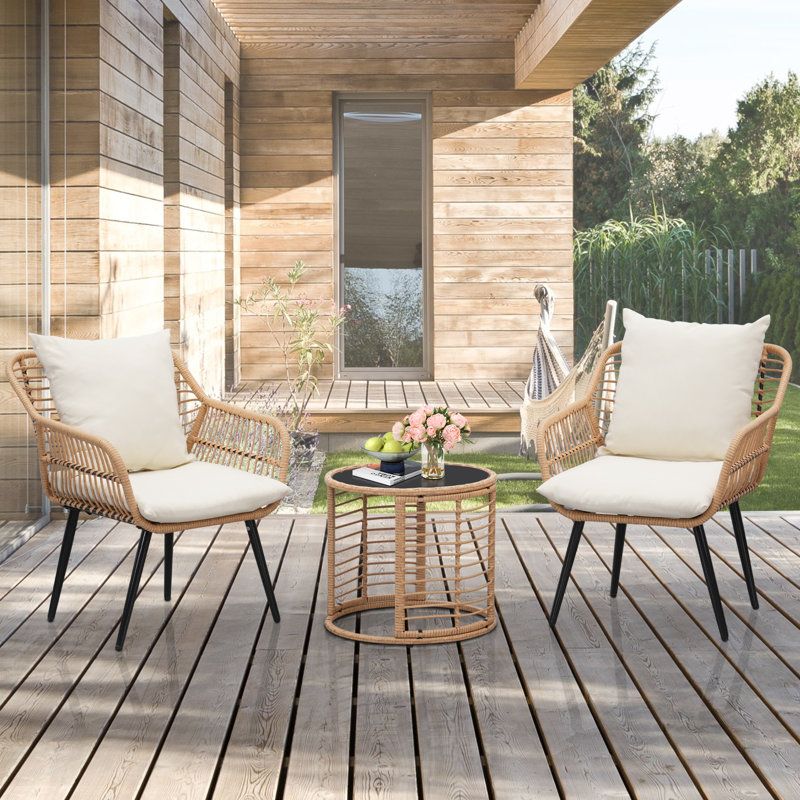 Analeese 2-Person Outdoor Seating Group with Cushions
