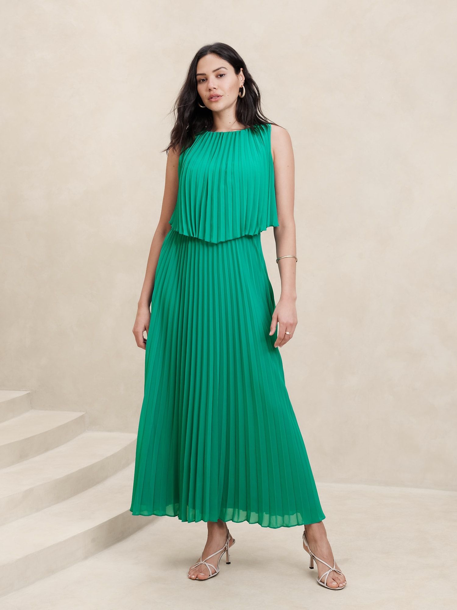 Lime Green Pleated Cutout Wedding Guest shops Formal Party Maxi Dress 6