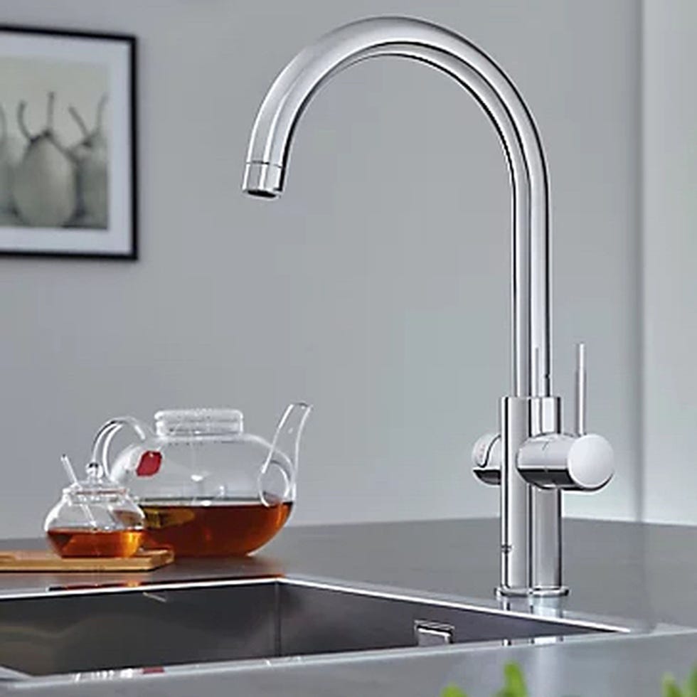 Red Duo Chrome-plated Boiling water tap
