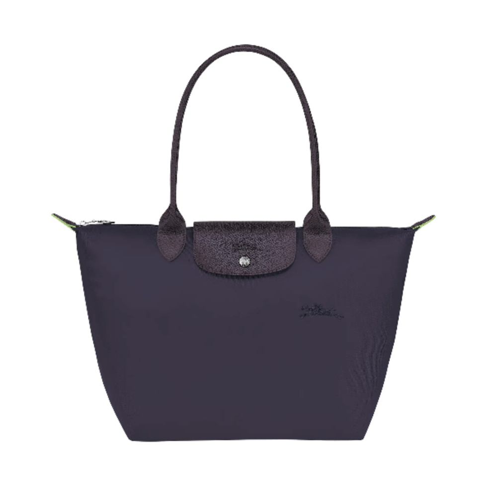 Le Pliage Green Recycled Canvas Small Shoulder Tote Bag