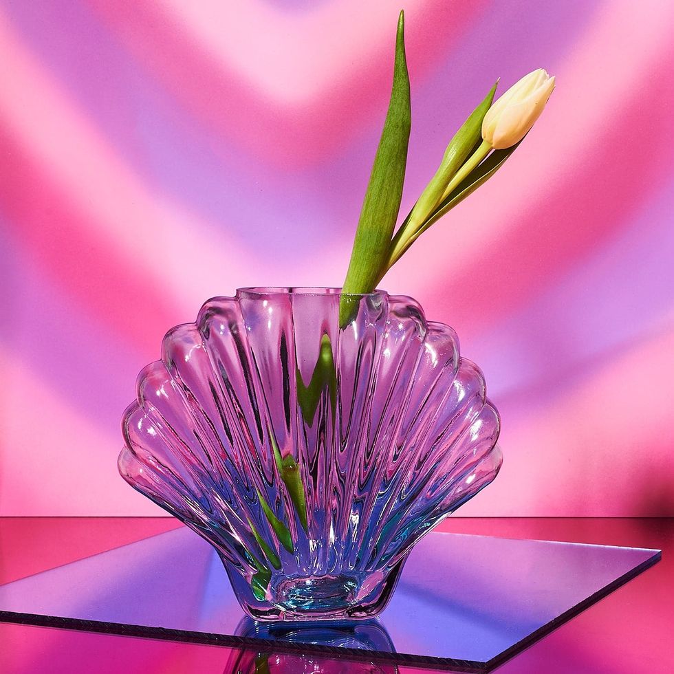 Glass Shell Vase